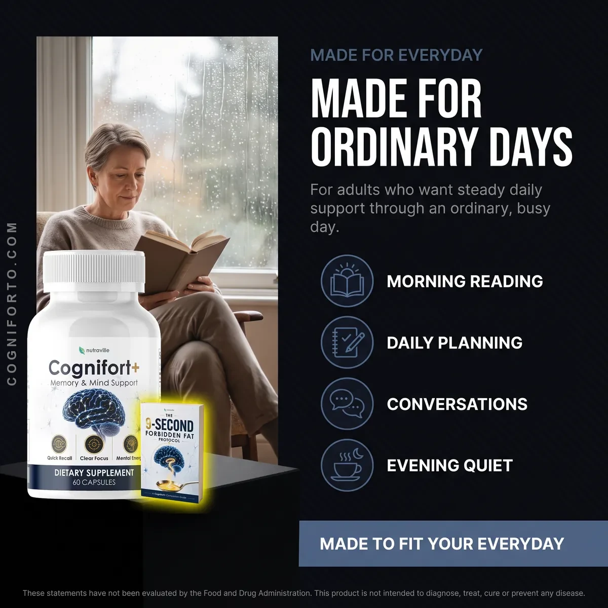 Cognifort is made for everyday adults who want to support memory and focus
